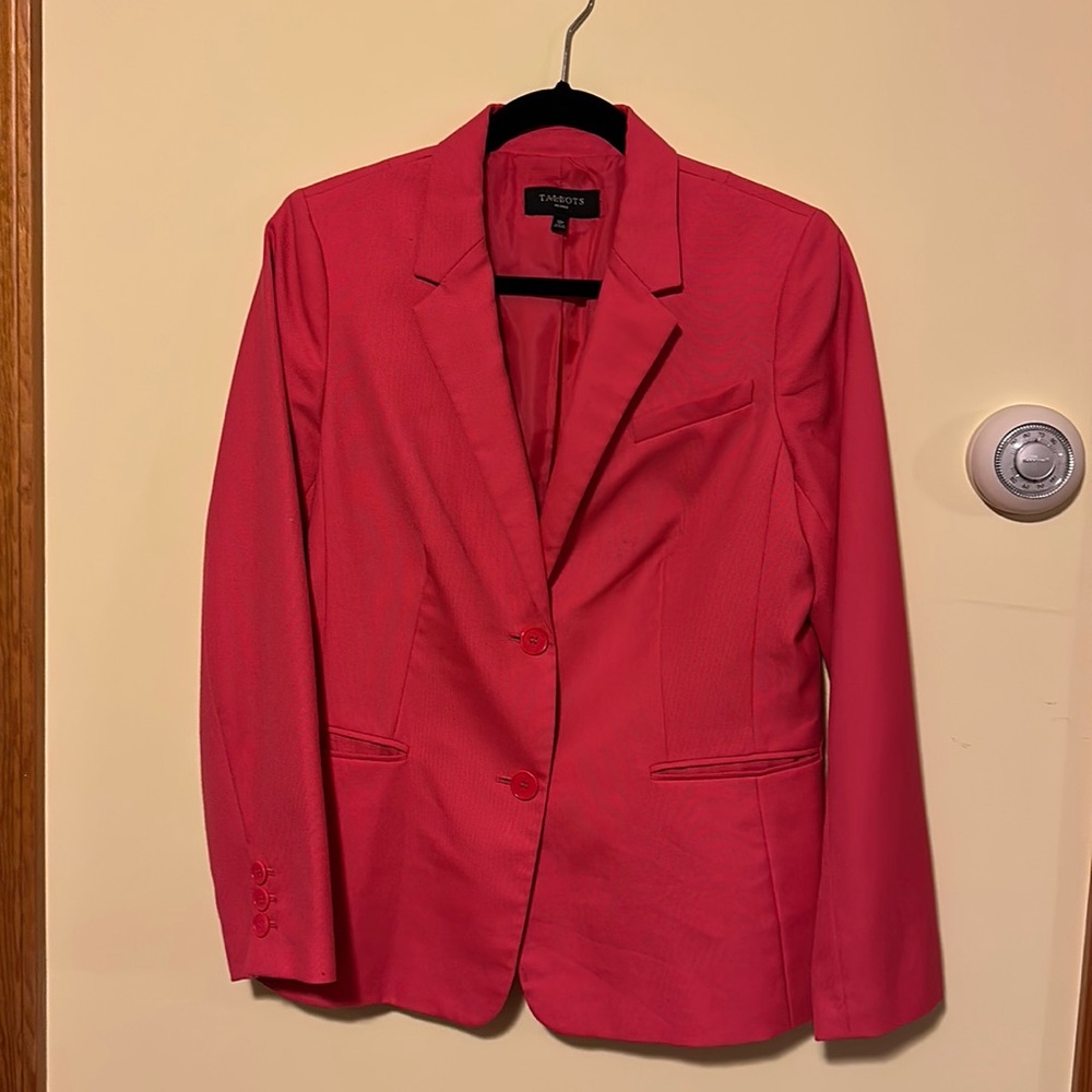 Talbots size 12 petites Hot Pink Blazer Jacket